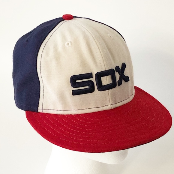 VTG New Era Chicago White Sox MLB Official On Field Fitted Hat USA Made Sz 7 - Picture 1 of 11